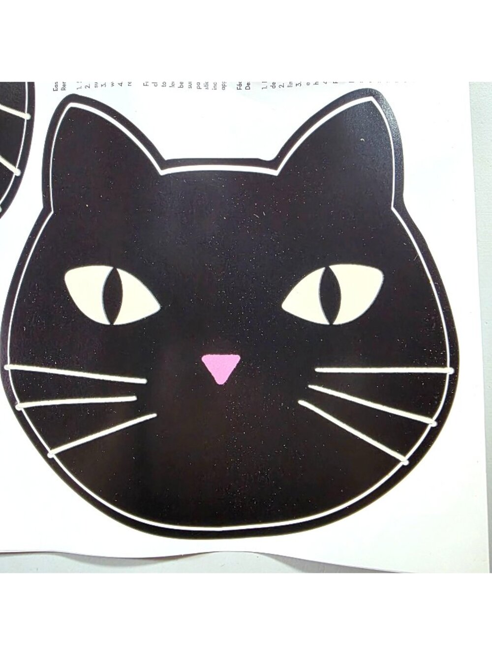 Black Cat Vinyl Wall Decals Glow In The Dark Tempaper six halloween spooky